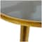 22" Aluminum Tripod Legs Accent Table with Shaded Glass Top